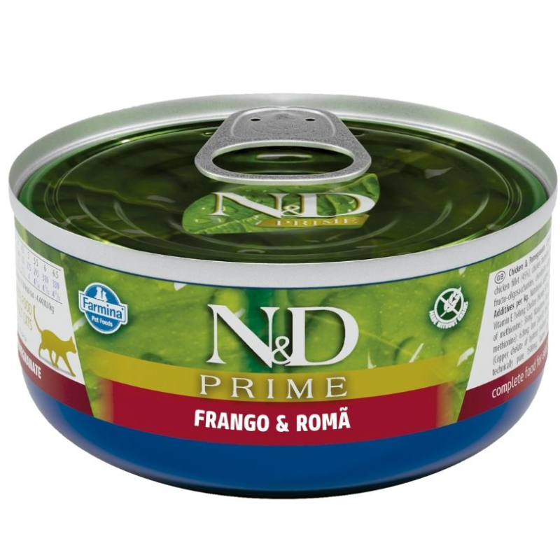 Ração Úmida N&D Prime Gatos Adultos Frango 70 g