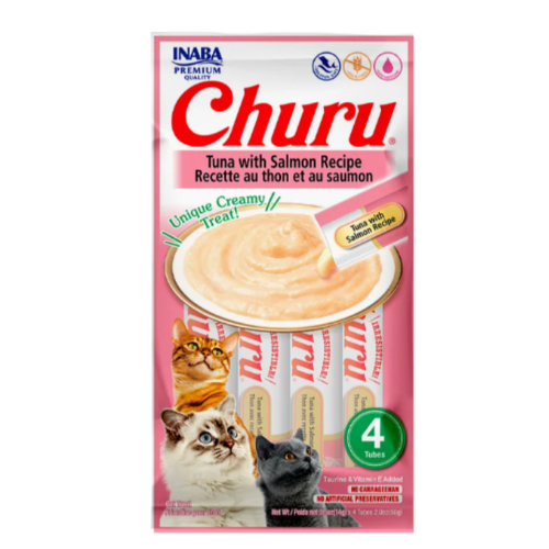 Snack Purê Churu Atum e Salmão para Gatos 56g