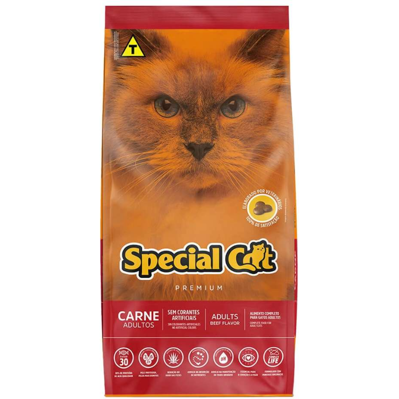 Ração Special Cat Premium Carne Gatos Adultos