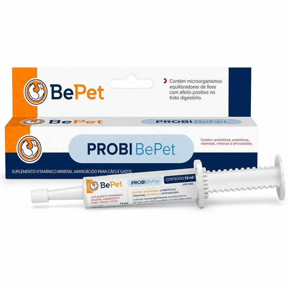 Suplemento Vitaminico Probiótico Probi Bepet Cão E Gato-13ml
