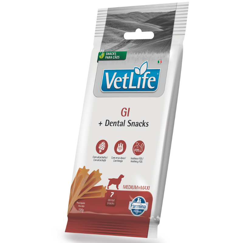 Petisco Dental Farmina Vet Life GI para Cães de Raças Médias e Grandes 100g
