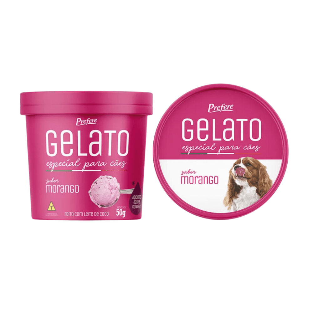 Gelato para Cães Morango Prefere 50g