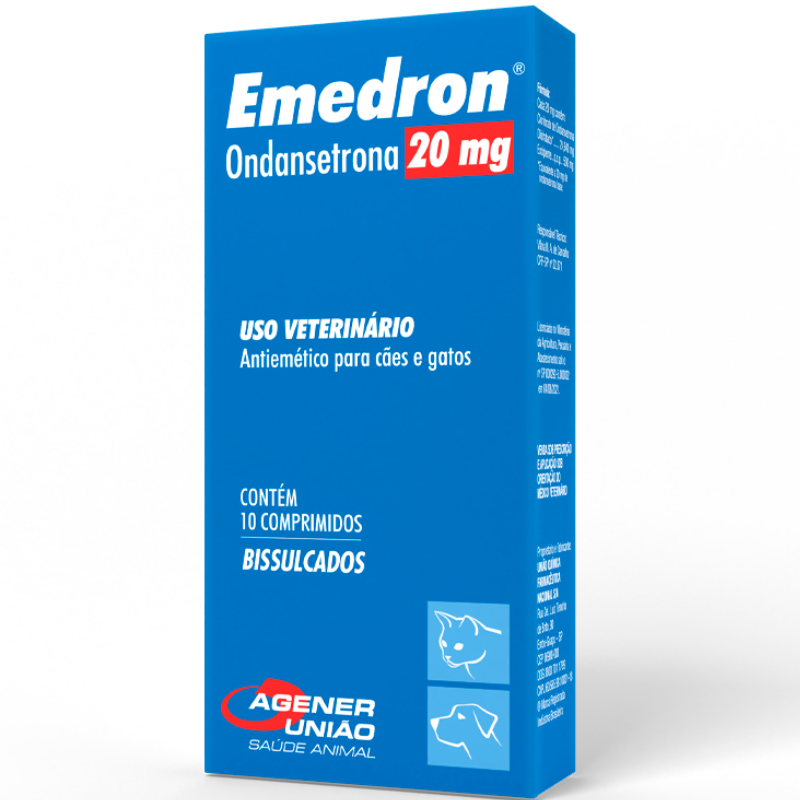 Antiemético Emedron para Cães e Gatos com 10 Comprimidos