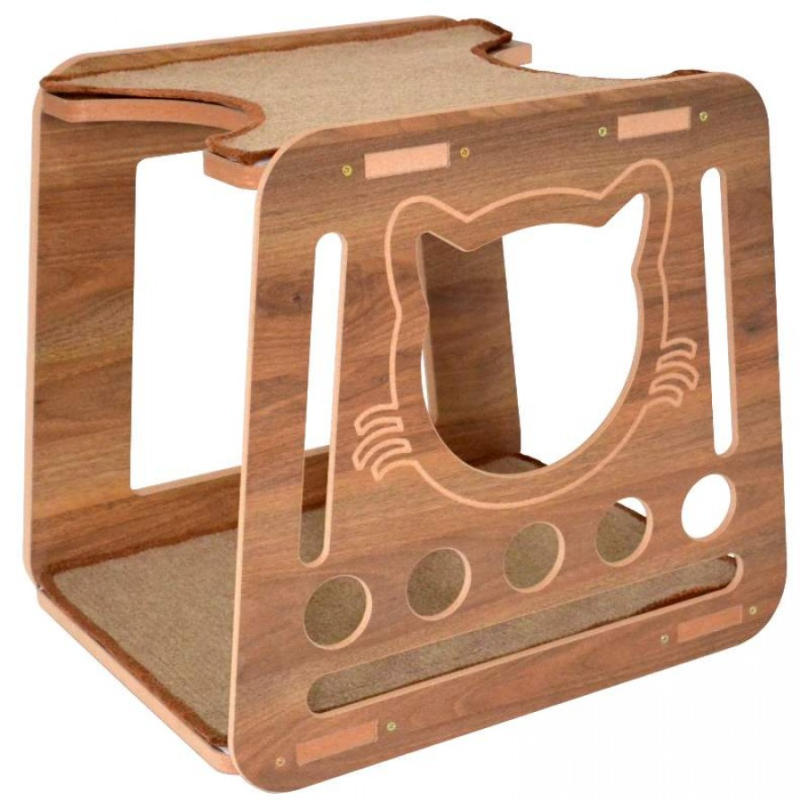 Nicho Funny para Gatos São Pet Marrom