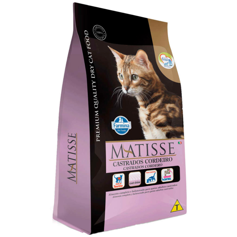 Ração Matisse para Gatos Castrados Sabor Cordeiro 2 Kg