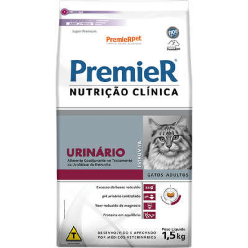 Ração Premier Nutrição Clínica Urinário Gatos Adultos