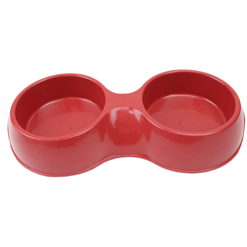 Comedouro Duplo Furacão Pet Pop Vermelho
