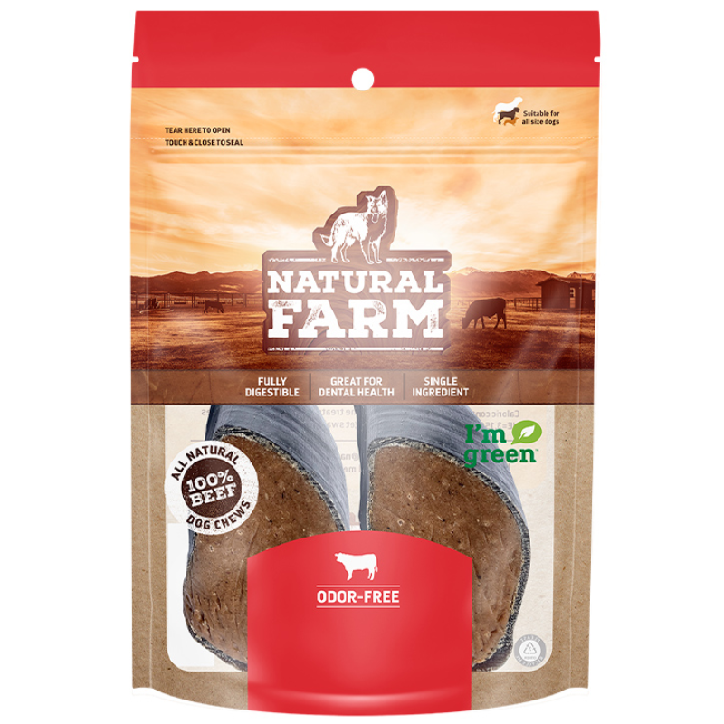 Osso Casco Bovino Bacon e Queijo com 2 Unidades para Cães Natural Farm