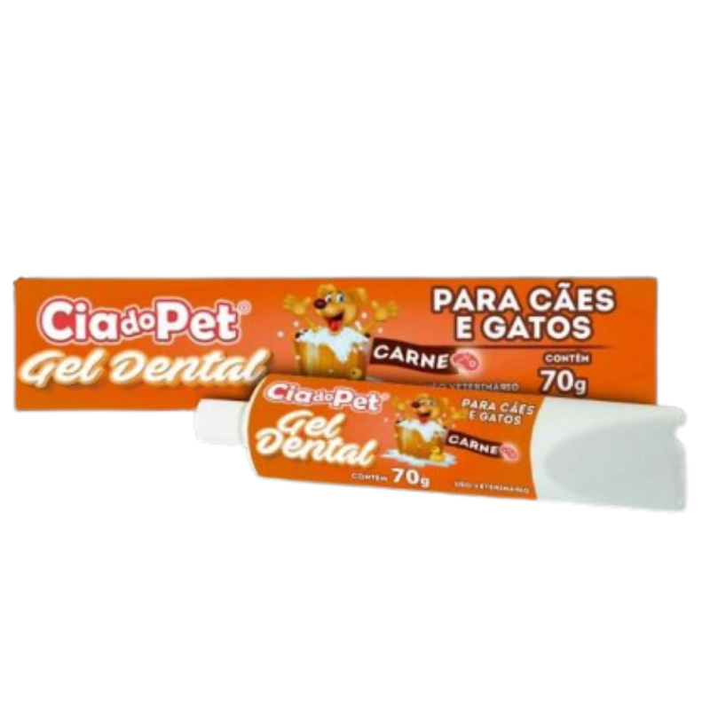 Gel Dental Sabor Carne 70 g Cia do Pet