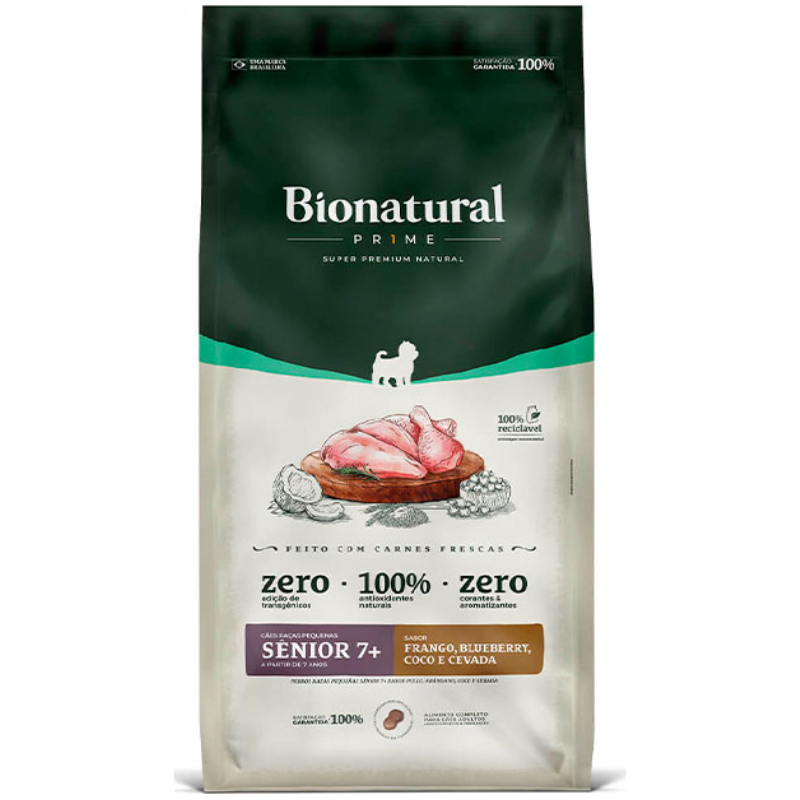 Ração Bionatural Cães Sênior 7+  Raças Pequenas Frango 10,1 Kg