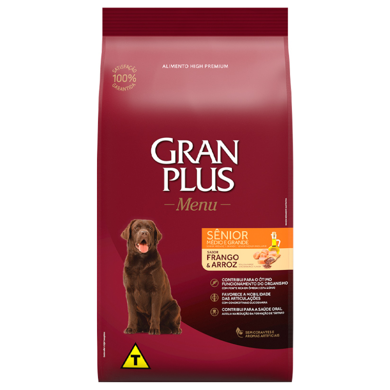 Ração GranPlus Menu Cães Sênior Médios e Grandes