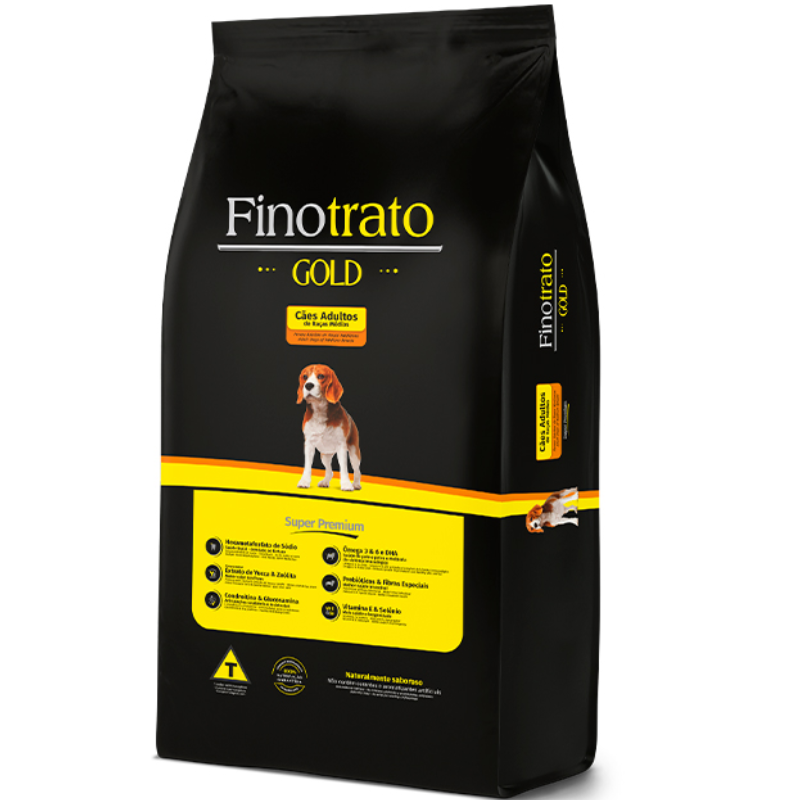 Ração Finotrato Gold Cães Adultos Raças Médias 15 Kg
