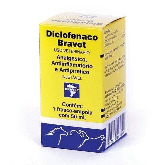 Diclofenaco Injetável 50 mL Bravet