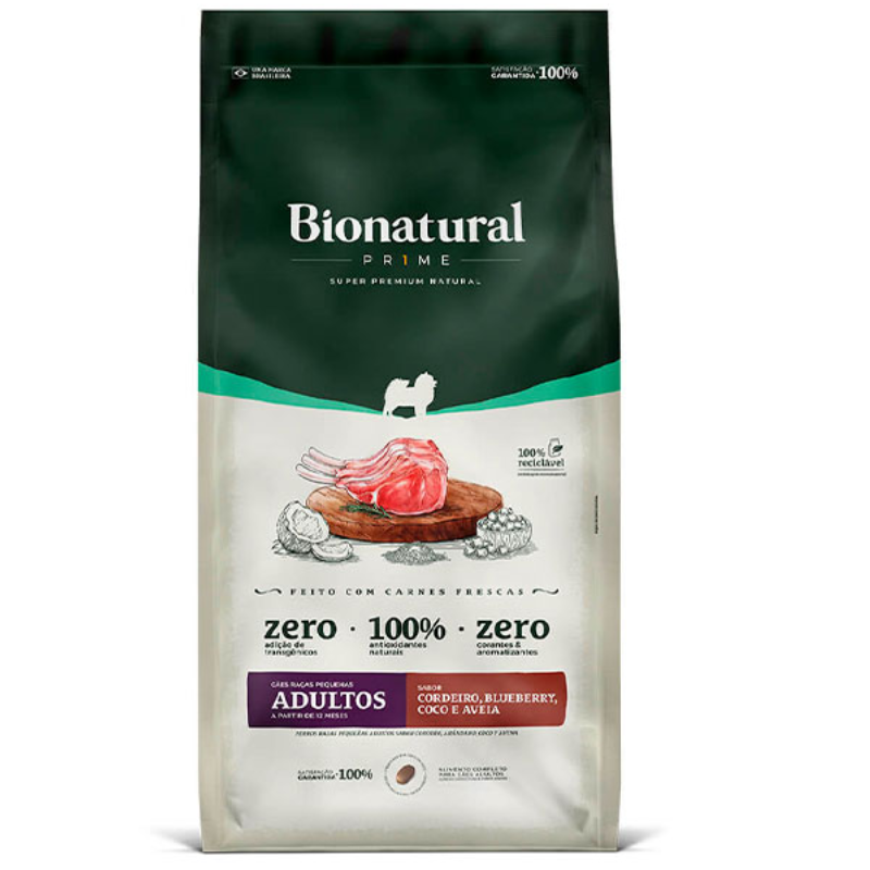Ração Bionatural para Cães Adultos Raças Pequenas Cordeiro 10,1 Kg