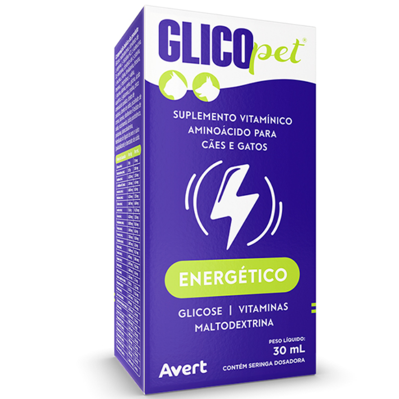 Suplemento Vitamínico Avert Glicopet para Cães e Gatos 30 ml