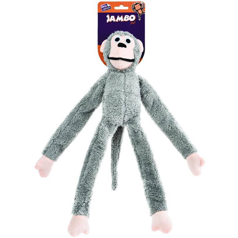 Mordedor Pelúcia Jambo Macaco Limited Cinza