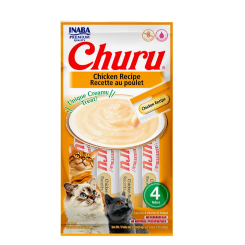 Snack Purê Churu Galinha para Gatos 56 g
