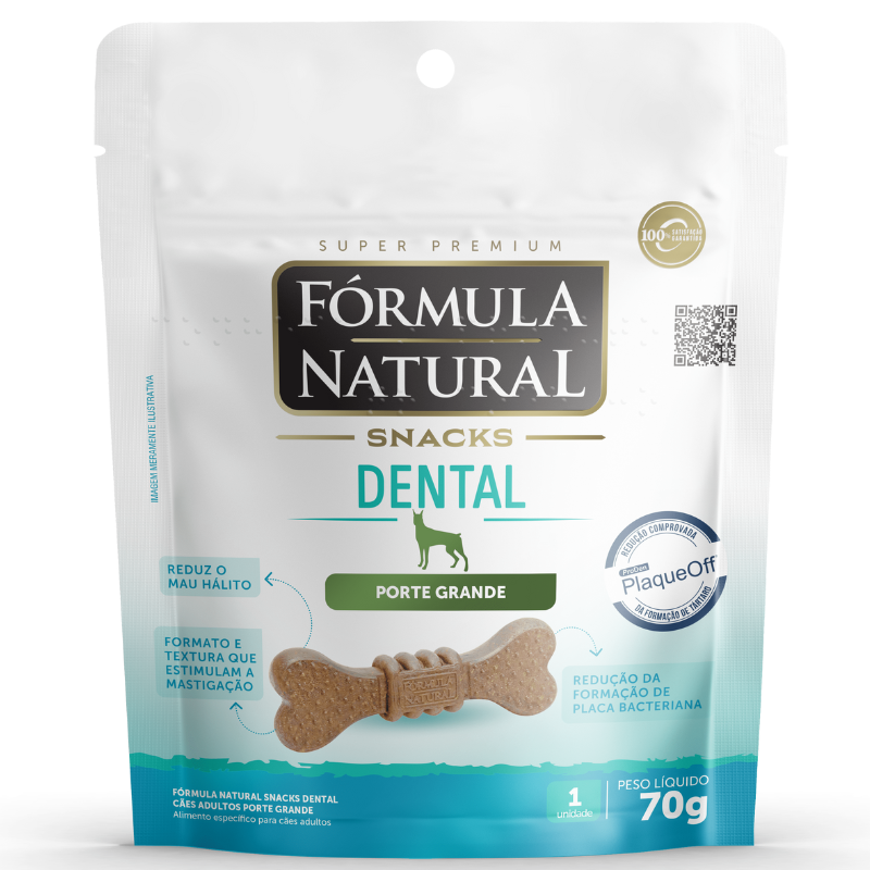 Fórmula Natural Snacks Dental Cães de Grande Porte 70 g