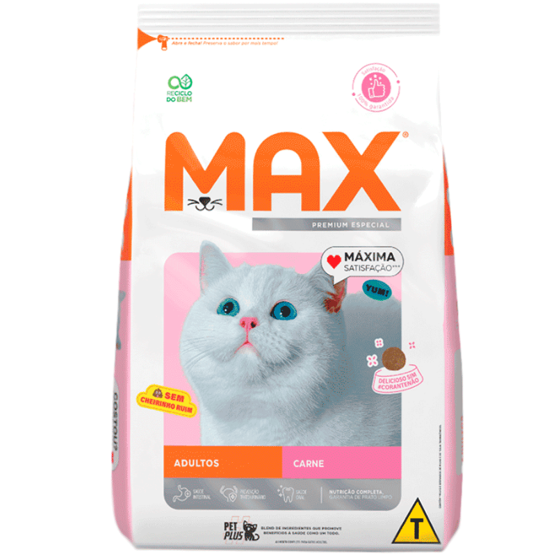 Ração Max Gato Adulto Carne 1kg