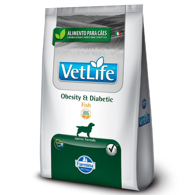 Ração Vet Life Cães Obesity & Diabetic Fish 10,1 Kg