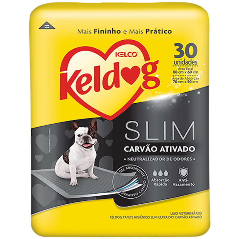 Keldog Tapete Higiênico Slim Ultra Dry Carvão Ativado 30 Un