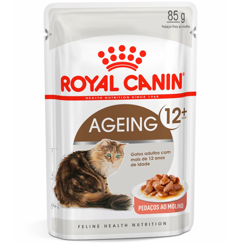 Ração Úmida Royal Canin Sachê Ageing 12+ para Gatos Adultos  85 g