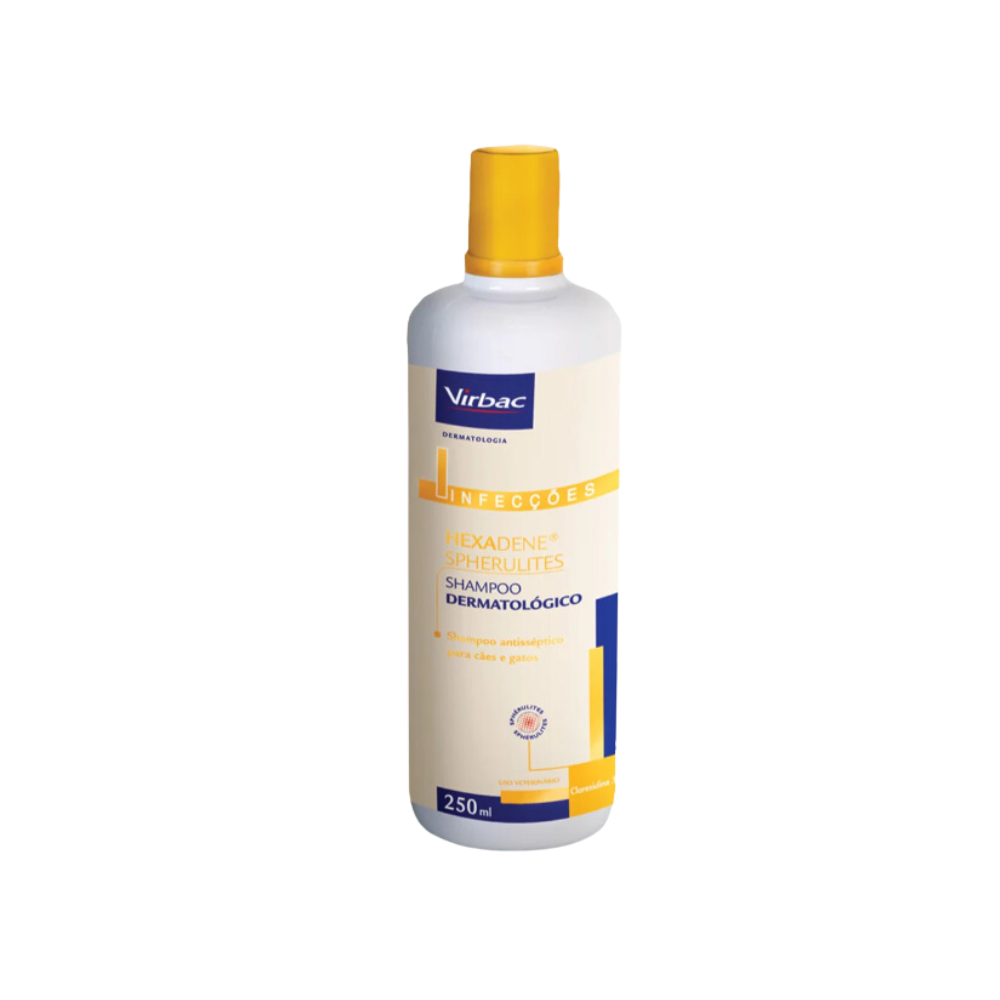 Hexadene Virbac Spherulites Shampoo Dermatológico Cães/Gatos  250ml