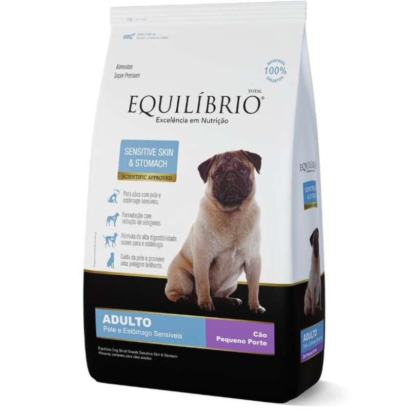 Ração Equilíbrio Sensitive Skin & Stomach para Cães Adultos de Pequeno Porte