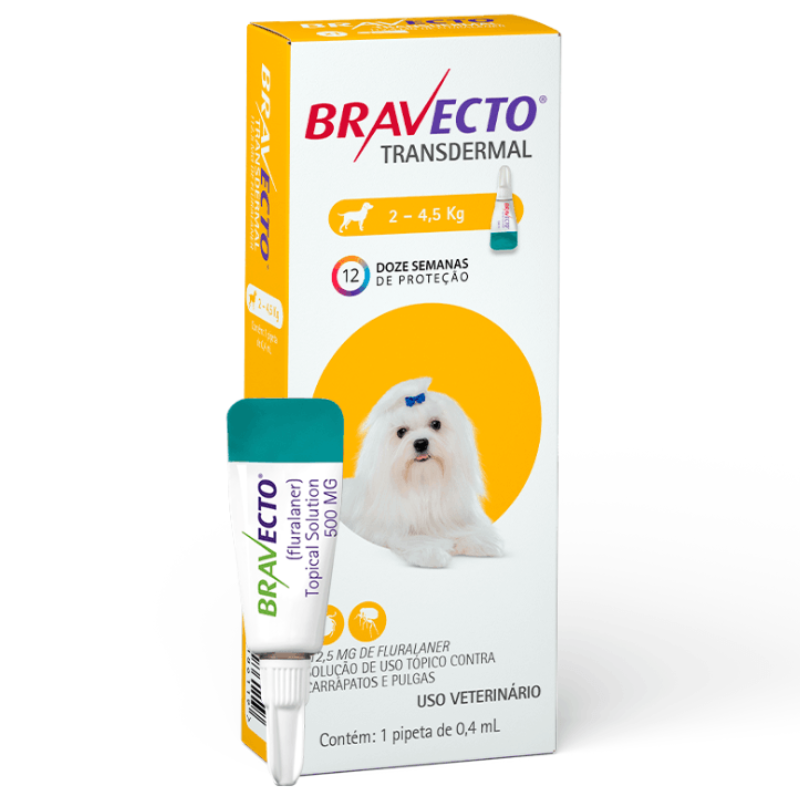Bravecto Transdermal para Cães de 2 a 4,5 Kg