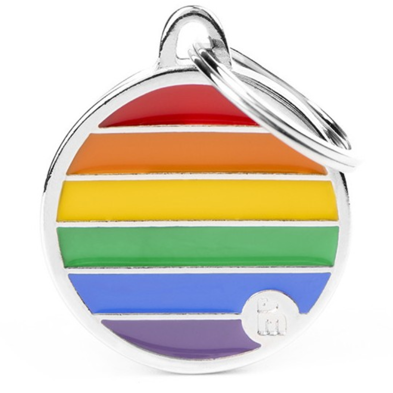 Medalha de Identificação My Family Círculo Médio Arco Iris