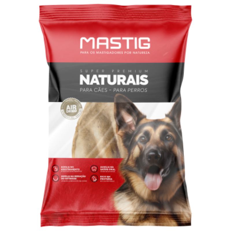 Osso Mastig Orelha Bovina Natural 1Pç