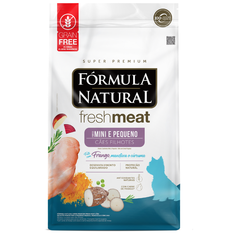 Formula Natural Fresh Meat Filhotes Mine e Pequeno 10,1 Kg