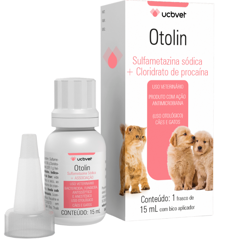 Otolin para Cães e Gatos UCB Vet 15 ml