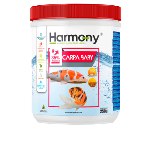 Ração para Carpa Baby Harmony Fish 250 g- Minas Nutri