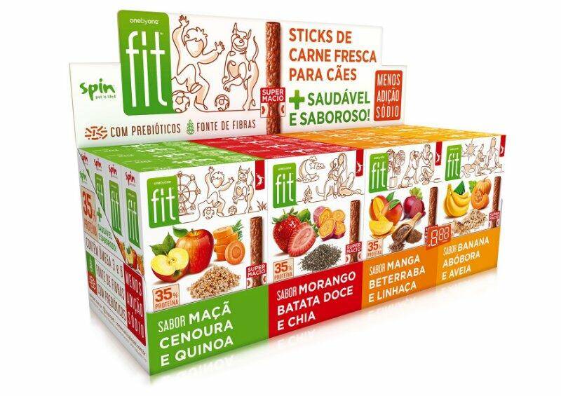 Sticks De Carne Fresca Para Cachorro Spin Fit 4 Sabores 16un