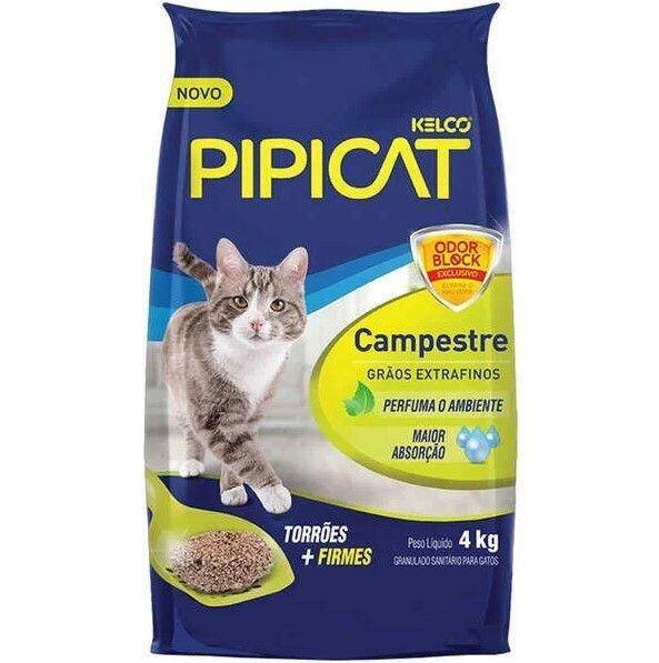 Areia Sanitária Kelco Pipicat Campestre  4Kg