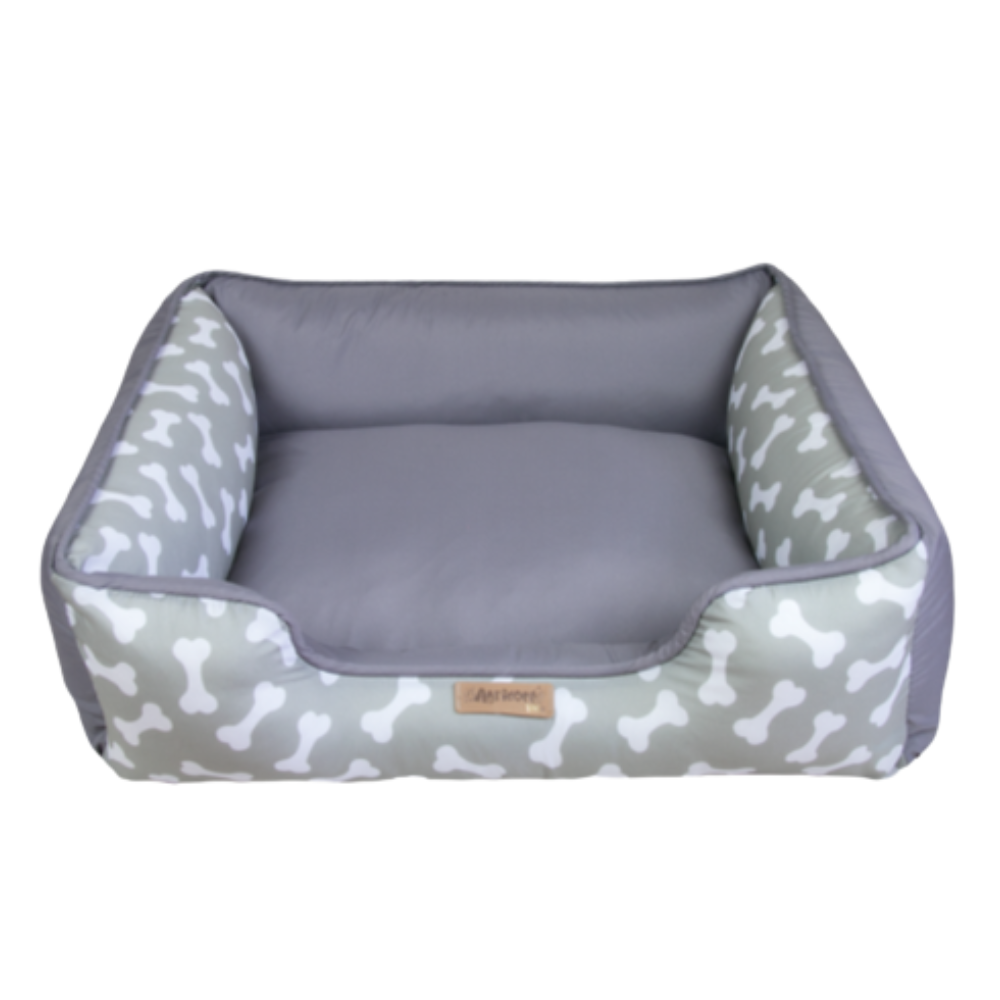 Cama Basic Ossinho Grafite Para Cães e Gatos Tamanho G