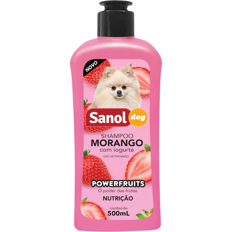 Sanol Dog Powerfruits Shampoo Morango / Iogurte 500 ml