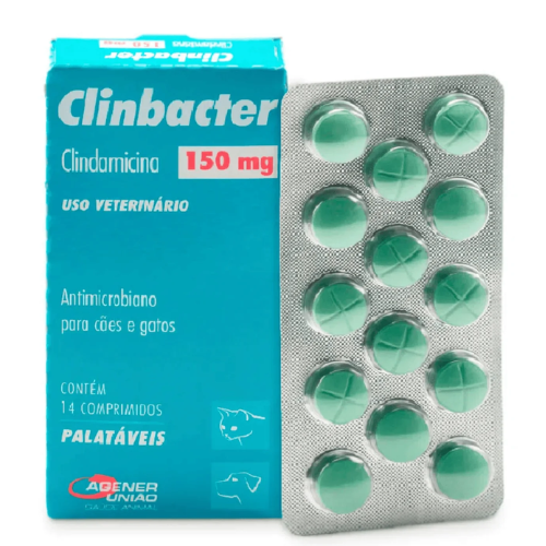Clinbacter 150mg Agener União 14 comprimidos para Cães e Gatos
