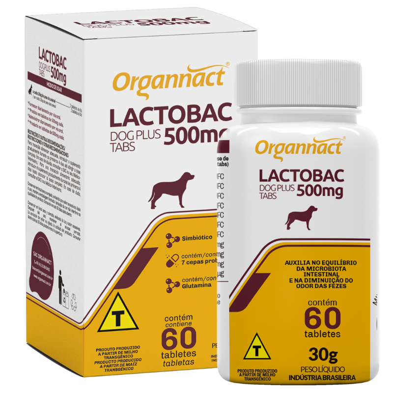 Suplemento Organnact Lactobac Dog Plus Tabs 500 mg