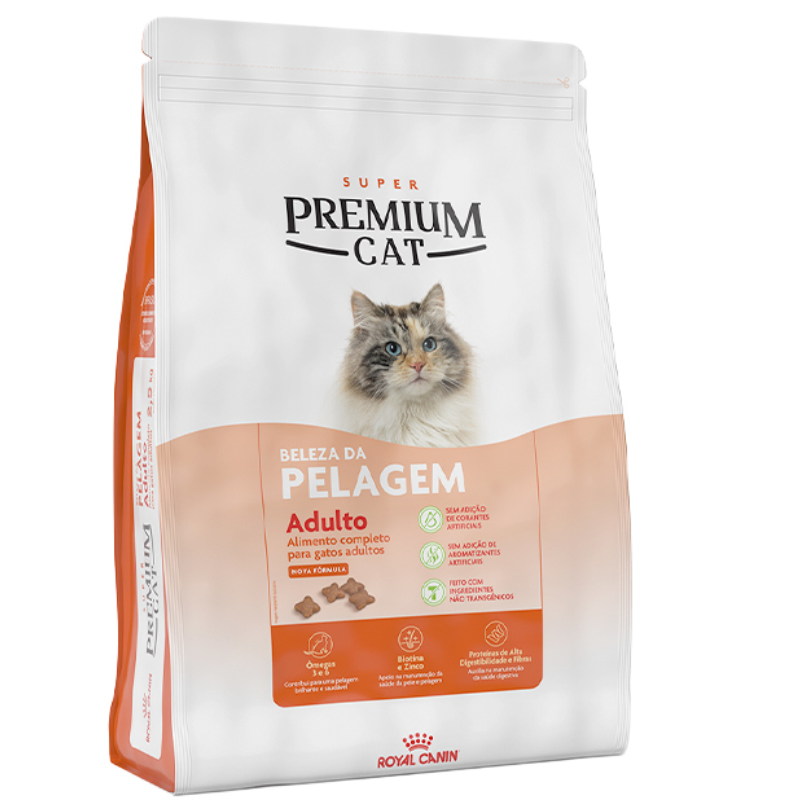 Ração Royal Canin Premium Cat Beleza da Pelagem para Gatos Adultos 1 Kg