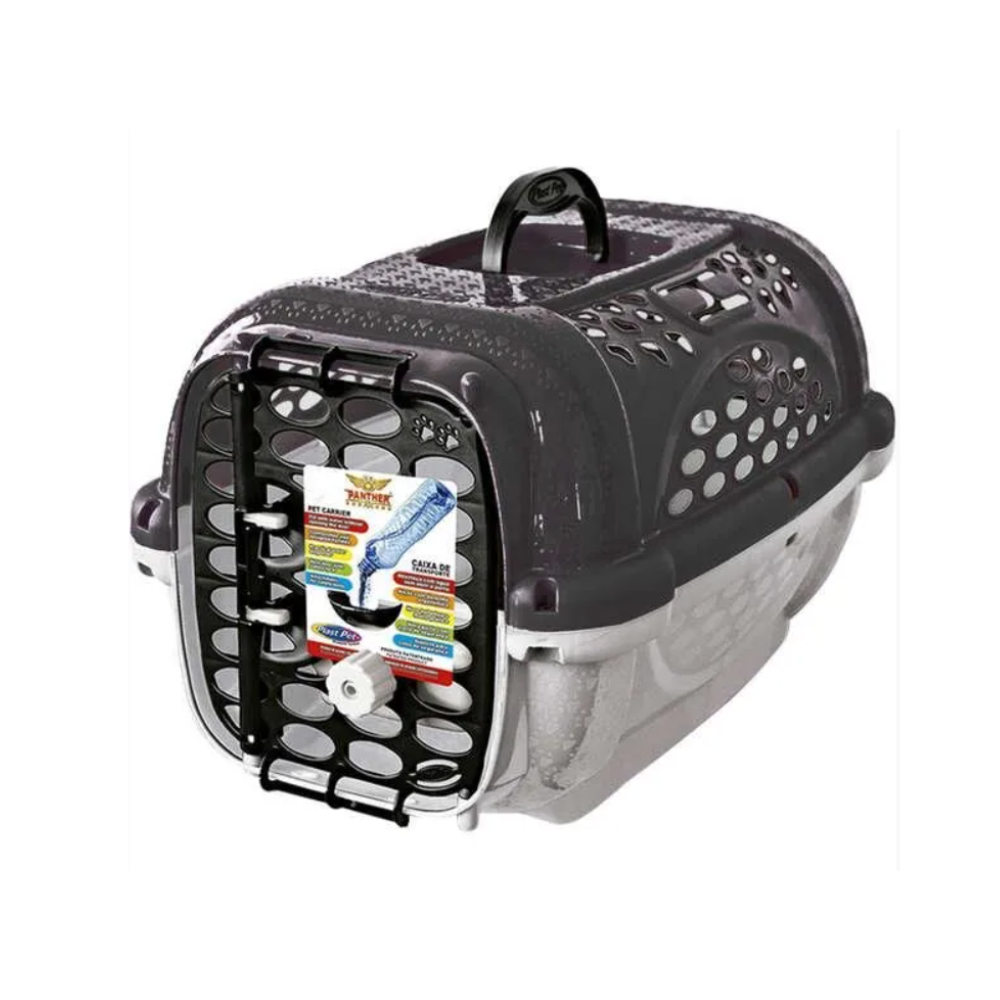 Caixa De Transporte Para Cães e Gatos Panther Nº 3 - Preto