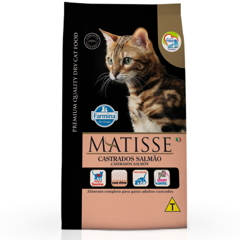 Ração Farmina Matisse Gatos Adultos Castrados Salmão