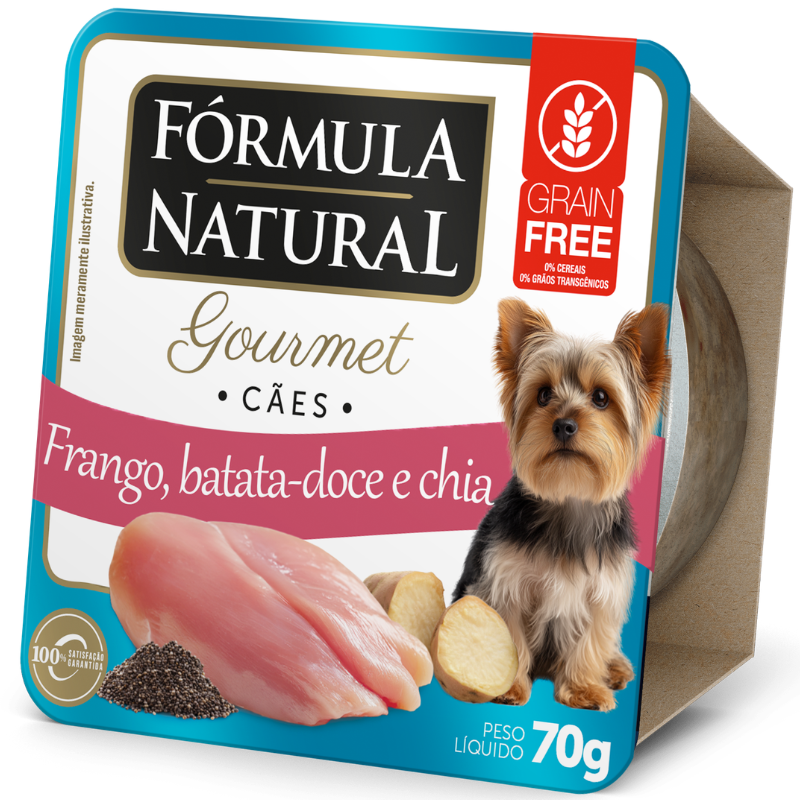 Ração Úmida Formula Natural Gourmet para Cães Sabor Frango 70 g