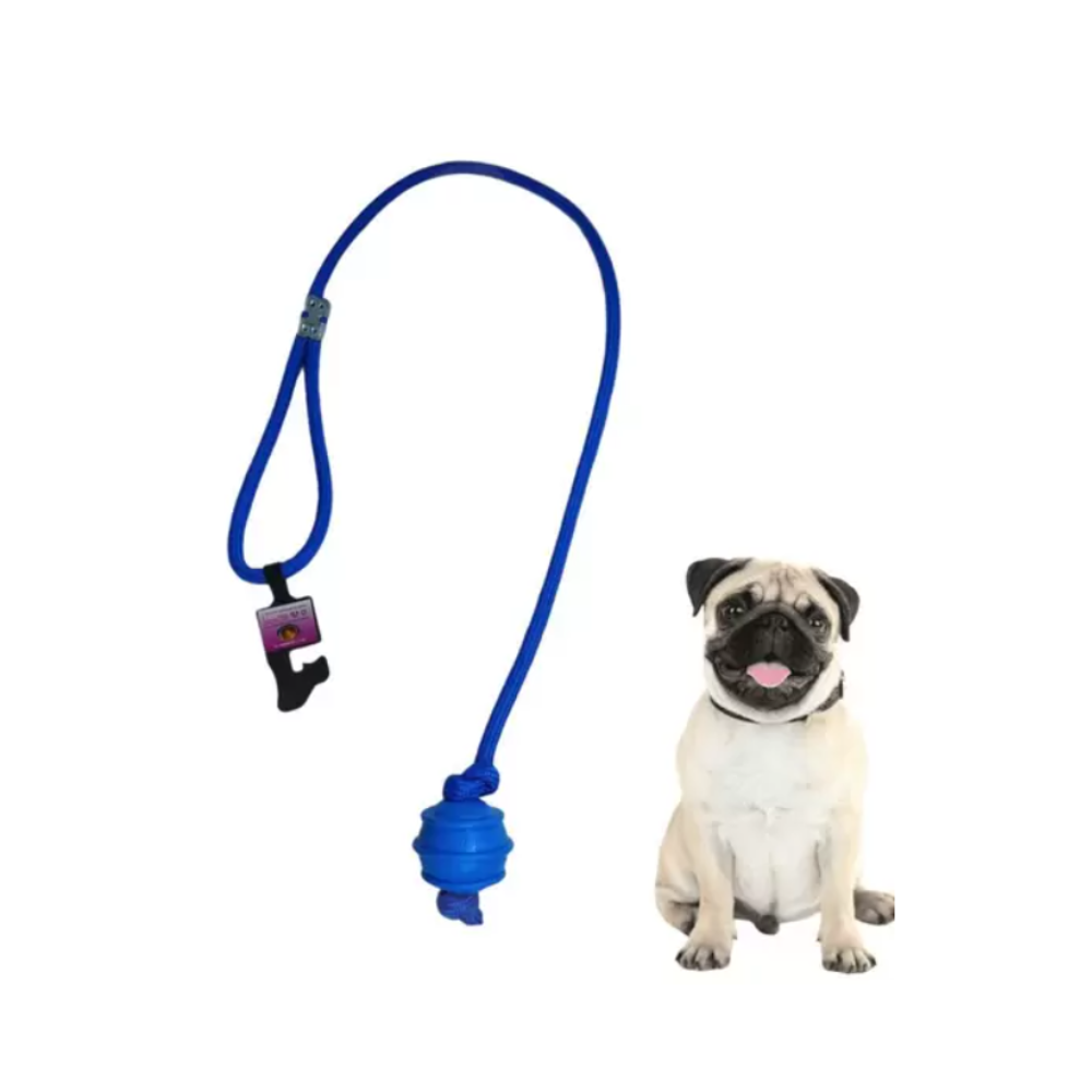 Brinquedo Puxador Bola Mordedor Cachorro C/ Cabo Furacão Pet