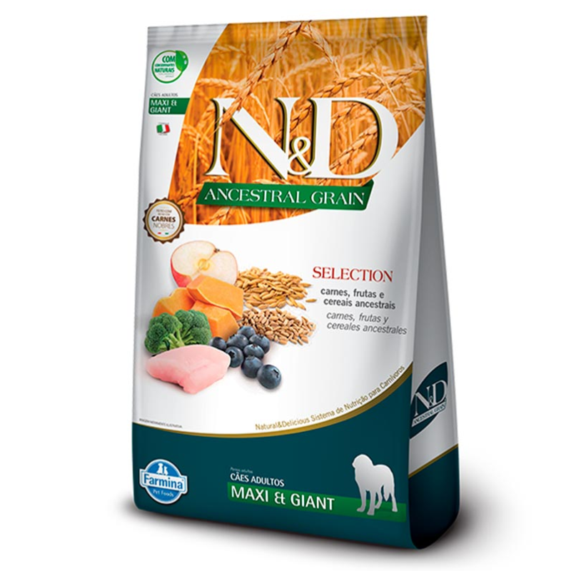 Ração N&D Ancestral Selection Canine Adulto Maxi Giant 15 Kg