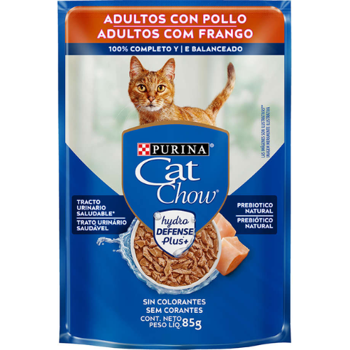Cat Chow Sachê para Gatos Adultos Sabor Frango 85 g