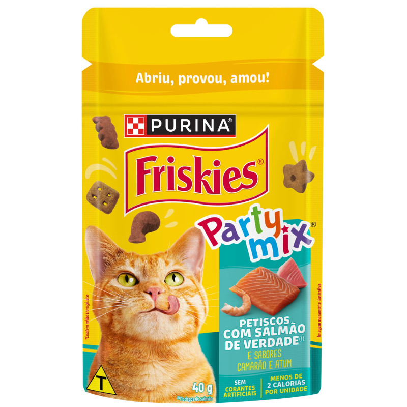 Friskies Petisco Party Mix Salmão 40 g