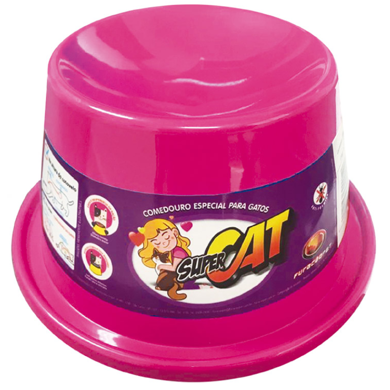 Comedouro para Gatos Super Cat 200 Ml Rosa
