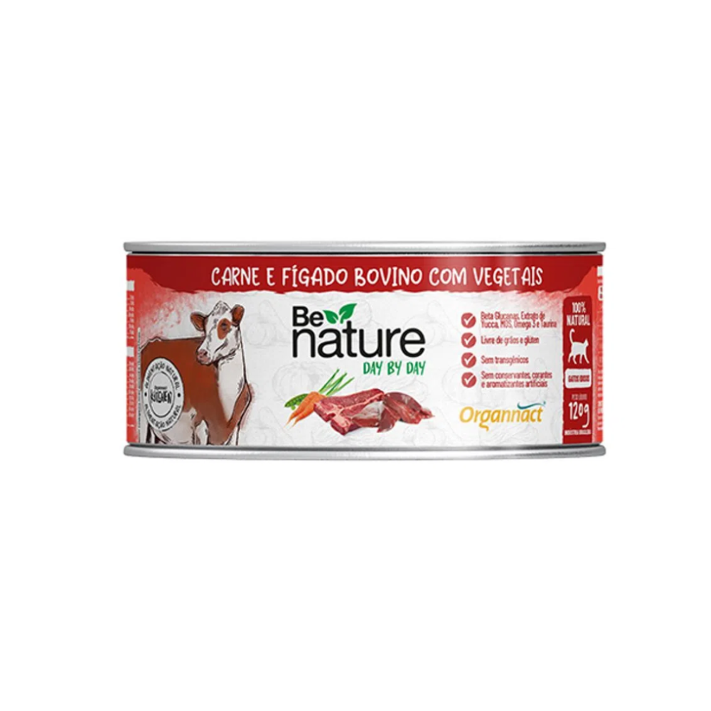 Alimento Úmido Be Nature Organnact Day by Day Gatos Idosos 120g